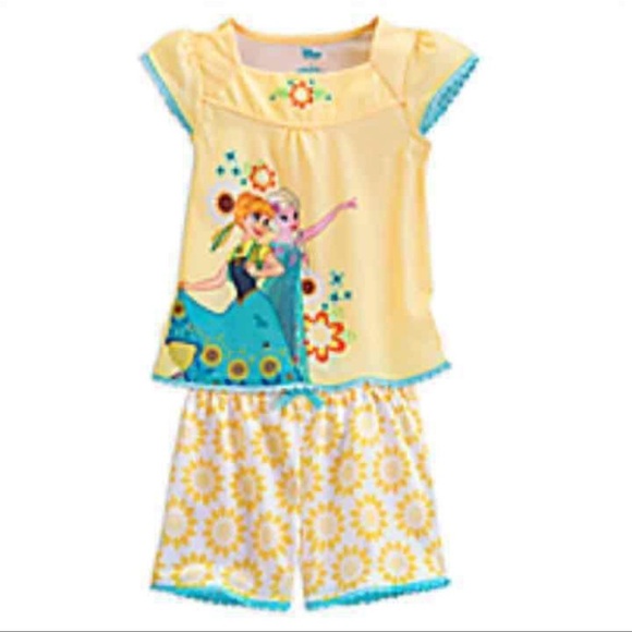 Disney Store Frozen Elsa/Anna (2) PC Pajama Set - Picture 1 of 11